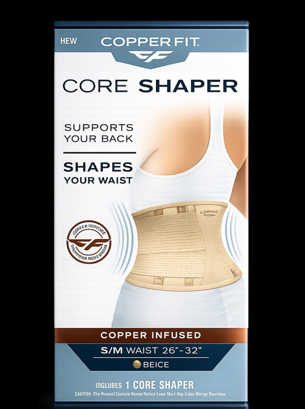 Copper Fit Core Shaper Waist Belt – Beige (S/M)